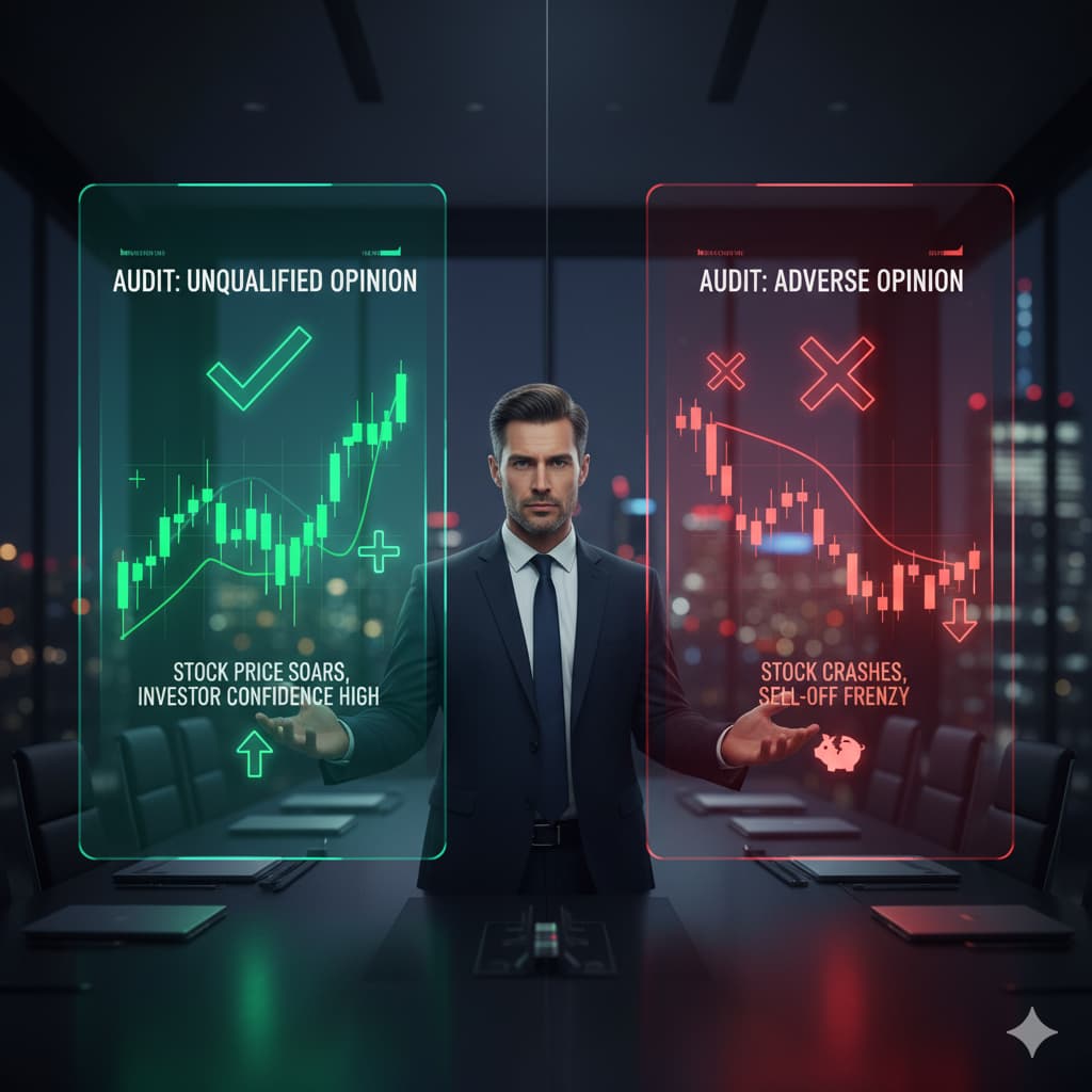 تأثیر اظهارنظر حسابرسی بر قیمت سهام