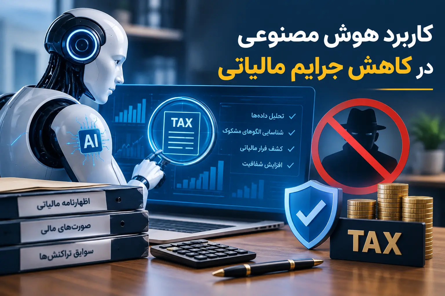 کاربرد هوش مصنوعی جرایم مالیاتی در پیشگیری از جرایم مالی